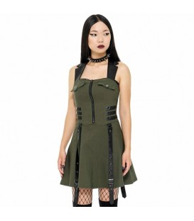 Killstar Dress Psy-Ops Khaki