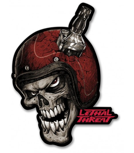Metallschild Skull Helmet