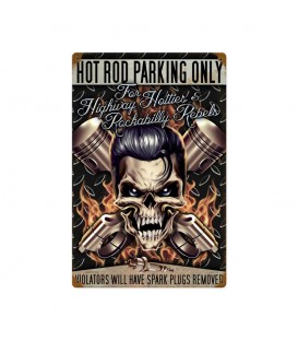 Metallschild Hot Rod Parking Only