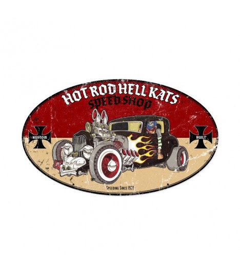 Metallschild Hot Rod Hellkats
