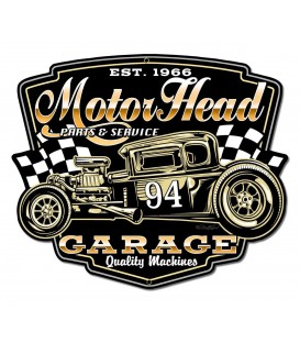 Metallschild Motor Head Garage
