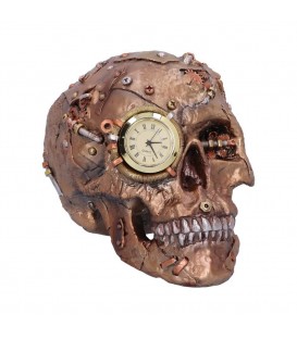 Nemesis Schädel Steampunk Scrapped mit Uhr