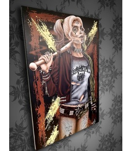 Barmetal Leinwand 90x60 CM Barsquad Brown