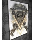 Barmetal Leinwand 90x60 CM Illuminated Owl White