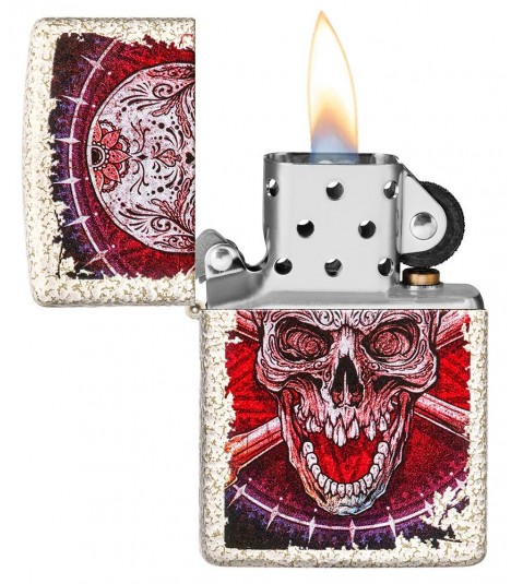 Zippo Feuerzeug Skull White