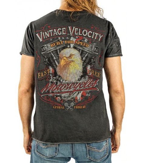 Lethal Threat T-Shirt Eagle Motorcycle