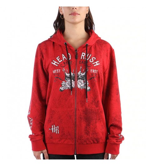 Headrush Zip-Hoody The Violent Heart Red