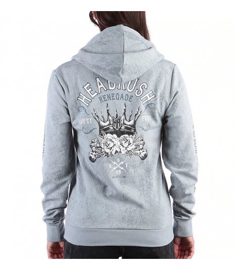 Headrush Zip-Hoody The Violent Heart Grey