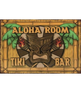 Blechschild Aloha Tiki Bar 20x30 CM
