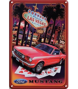 Blechschild Ford Mustang Las Vegas 20x30 CM