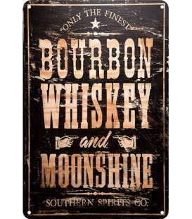 Blechschild Bourbon Whiskey 20x30 CM