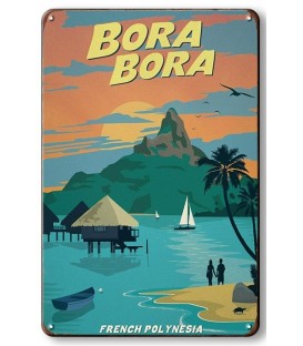 Blechschild Bora Bora 20x30 CM