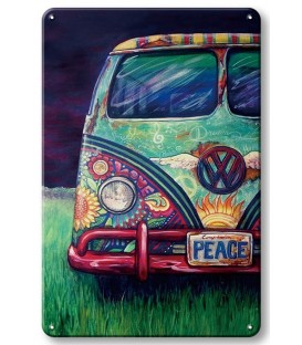 Blechschild VW Bus Peace 20x30 CM