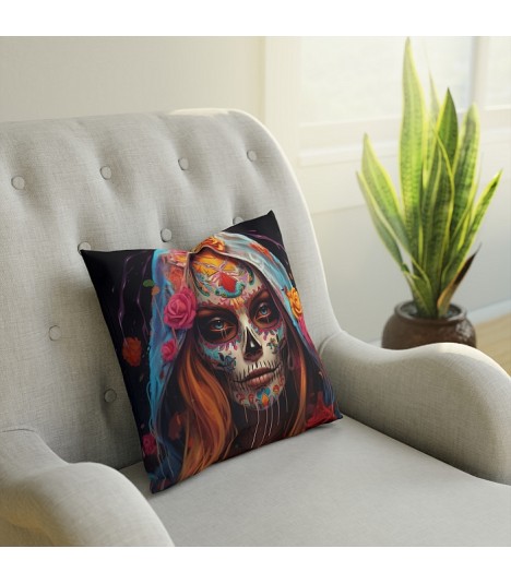Barmetal Kissen Gold Skull 40x40 CM