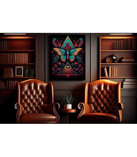 Barmetal Leinwand 90 CM x 60 CM Black Magic Cat