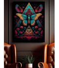 Barmetal Leinwand 90 CM x 60 CM Butterfly