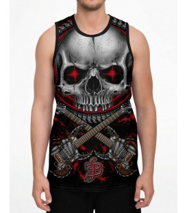 Barmetal Basketball Tank Steampunk Skull