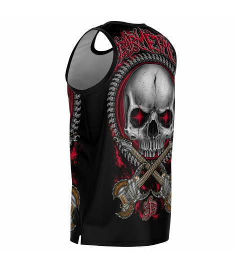 Barmetal Basketball Tank Steampunk Skull