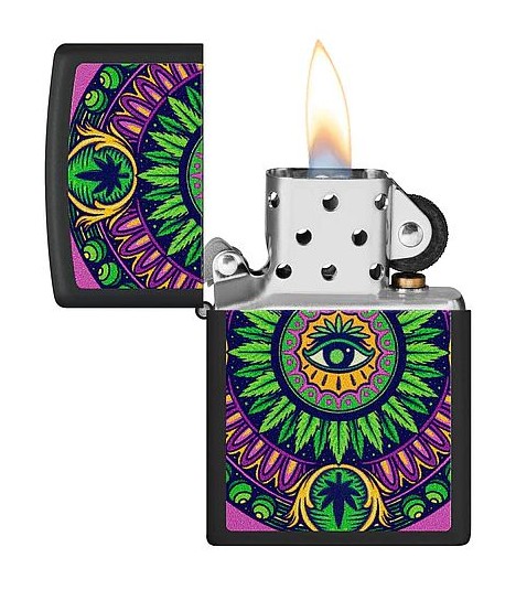 Zippo Cannabis Pattern Design