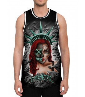 Barmetal Basketball Tank Steampunk Skull