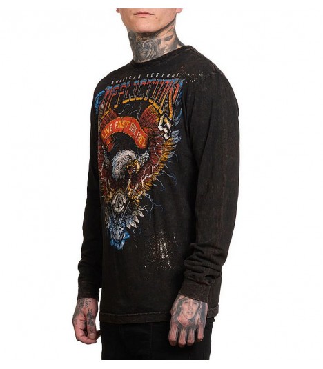 Affliction Longsleeve Shredded Pavement