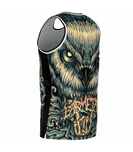 Barmetal Basketball Tank Mandala Owl