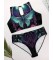 Barmetal Triangle Bikini Green Butterfly