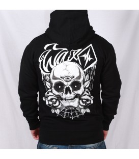 Wax Zip Hoody Third Eye Skull