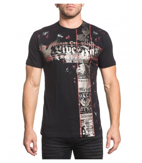 Affliction Shirt Stacked Metal