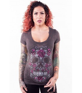 Lethal Angel Shirt Skull of Flowers