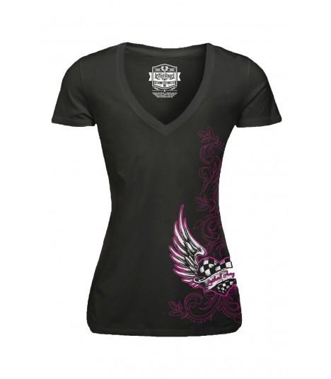 Lethal Angel Shirt Pink Race Heart