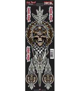 Lethal Angel Sticker 6er Set Racer Skull