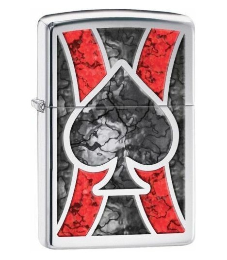 Zippo Ace of Spades Black Red