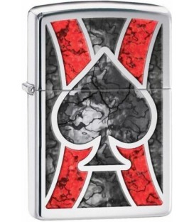 Zippo Ace of Spades Black Red