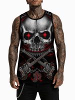 Barmetal Basketball Tank Steampunk Skull