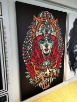 Barmetal Leinwand 90x60 CM Wolf Princes