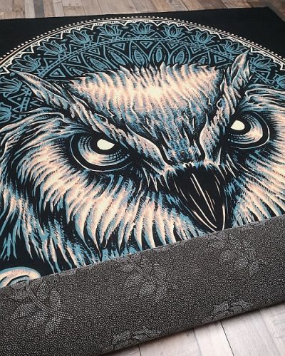 Barmetal Teppich Mandala Owl 200x149 CM