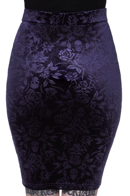 Killstar Bleistiftrock Claret Plum