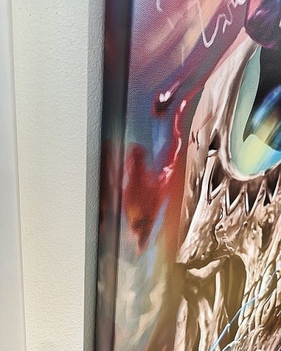 Barmetal Leinwand 90x60 CM Skull Rose