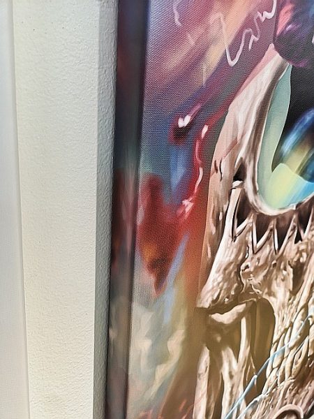 Barmetal Leinwand 90x60 CM Skull Rose