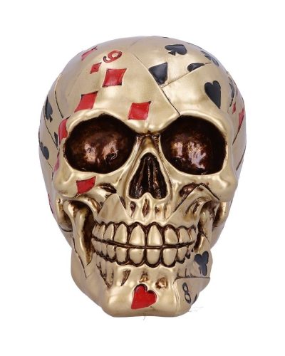 Nemesis Now Schädel Dead Mans Hand Gold Edition