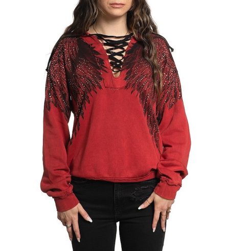 Affliction Hoody Isadora Red