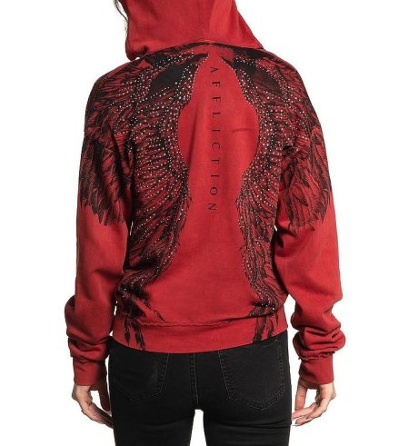 Affliction Hoody Isadora Red