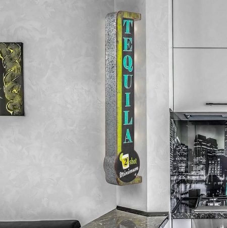 Mancave Tequila Bar Wanddeko LED