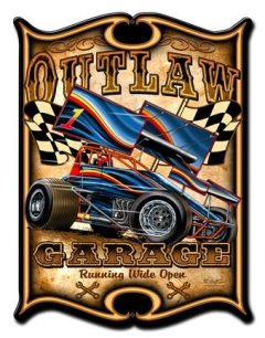 Metallschild Outlaw Sprint