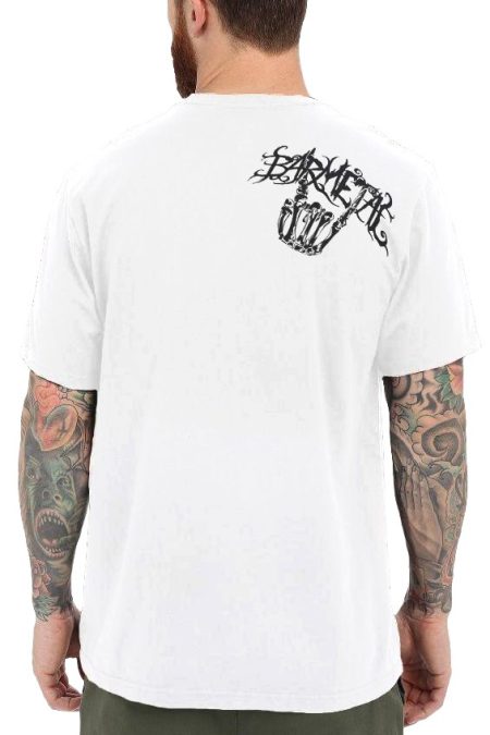 Barmetal Shirt Skulls N' Swords White