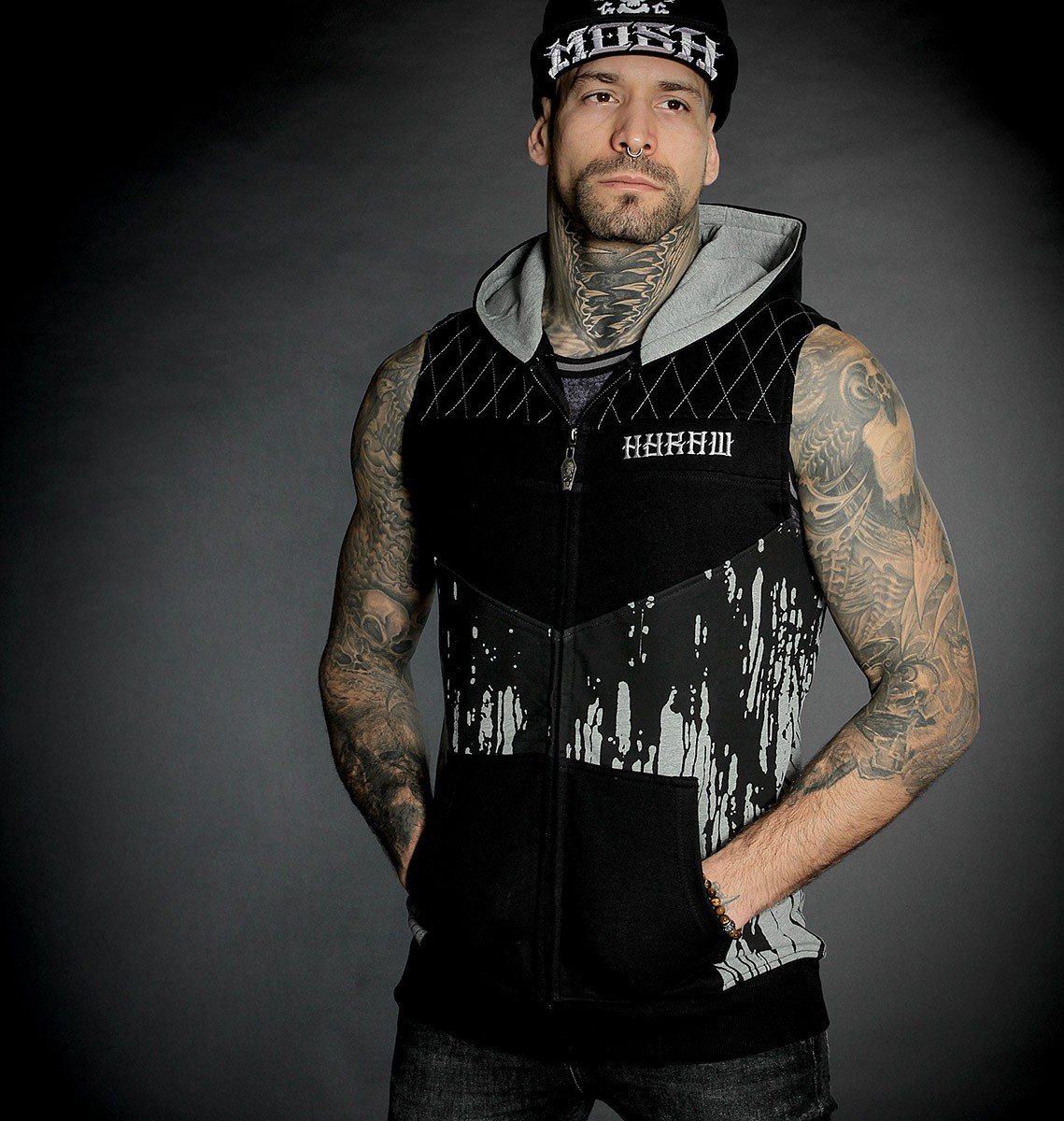 images Hyraw Ärmellos Zip Hoody Hostile