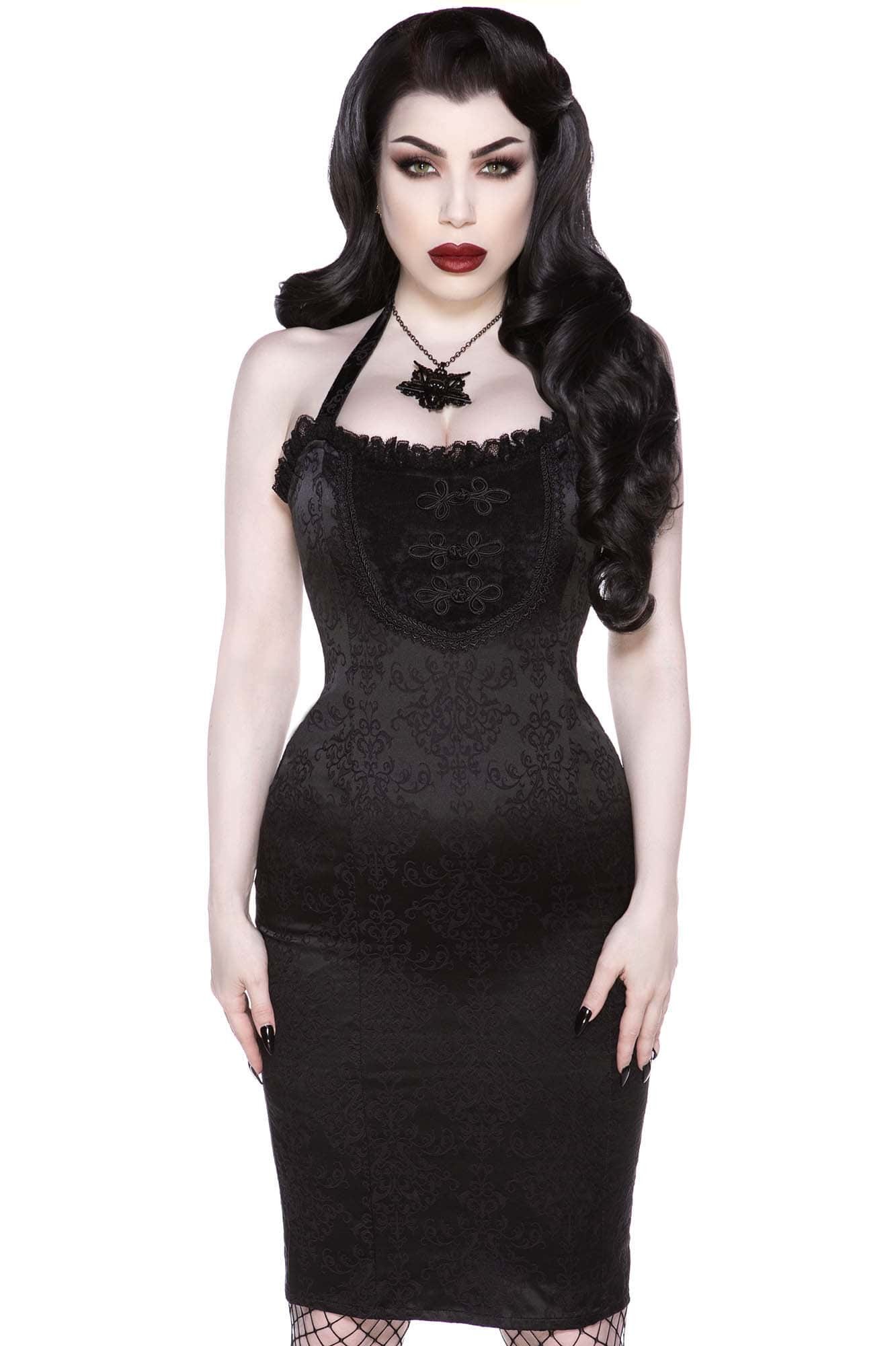 Killstar Behind Da'mask Pencil Dress