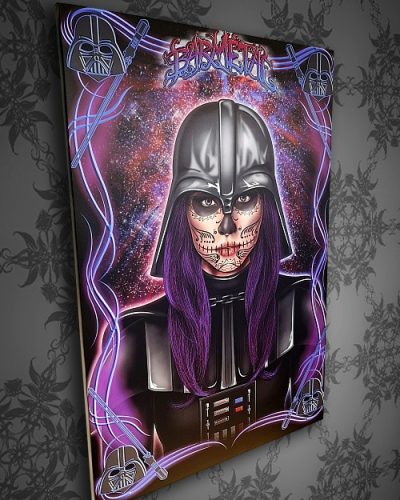 Barmetal Leinwand 90x60 CM Bar Vader