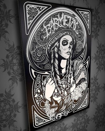 Barmetal Leinwand 90x60 CM Mexican White